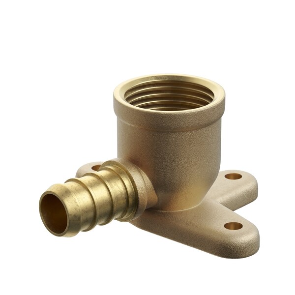3/4in. F1807 x 1/2in. FIP Brass PEX 90Deg. Drop Ear Elbow